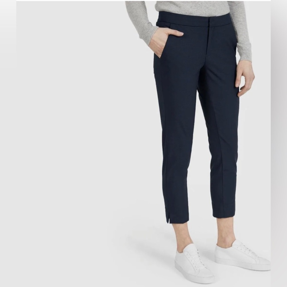 EVERLANE THE SLIM WOOL TROUSER PANT NAVY ANKLE PANTS 10